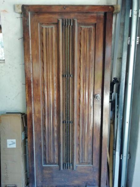 Front door with frame