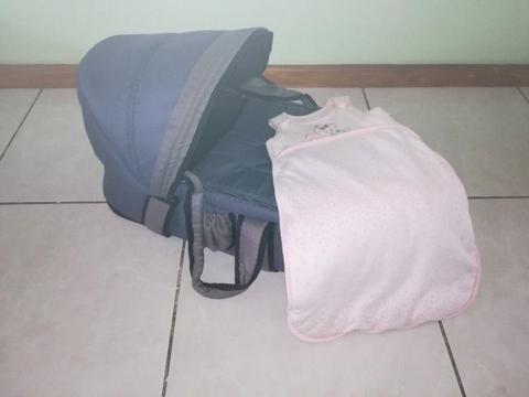 Baby carry cot & sleepy sack