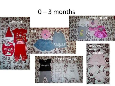 Pre loved baby clothes ( 0 - 6 months)