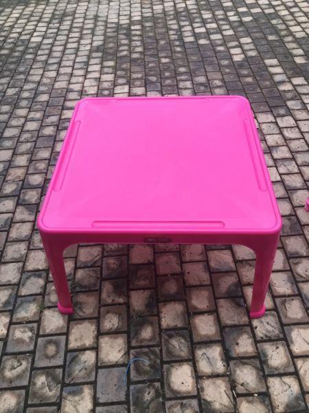 Kids plastic table and chairs