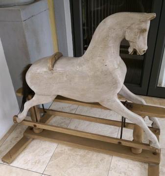 Antique 1940's wooden rocking horse