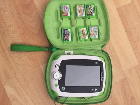 Leap pad with 6 games and cover