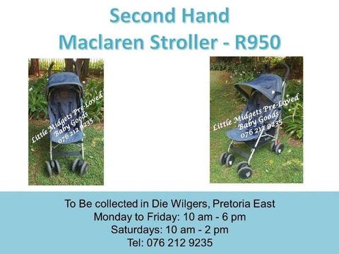 Second Hand Maclaren Stroller - Blue