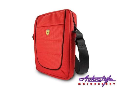 Ferrari Scuderia 10 INCH Tablet Bag Black -HIGH QUALITY DESIGN ADJUSTABLE SHOULDER STRAP -OPTIMAL