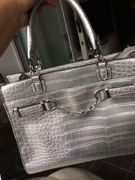 Silver handbag new