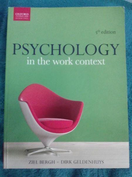PSYCHOLOGY IN THE WORK CONTEXT - ZIEL BERGH - GELDENHYN