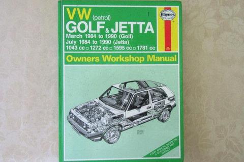 VW [PETROL] - GOLF & JETTA - OWNERS WORKSHOP MANUAL - AS PER SCAN