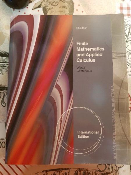Textbook Finite Maths and Applied Calculus