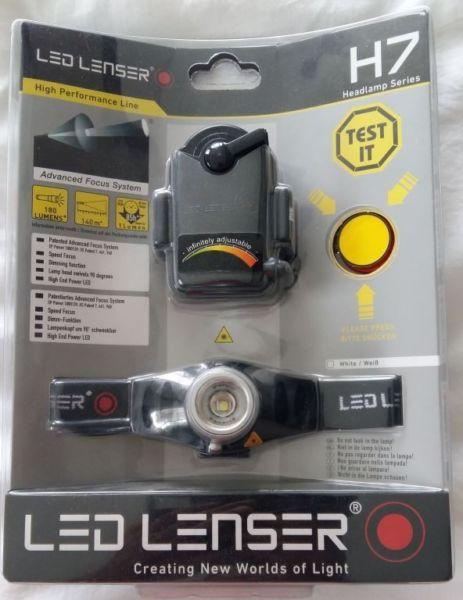 LED LENSER H7 HEADLIGHT HEADLAMP TORCH FOR OUTDOOR CAMPING SPORTSMAN CYCLIST JOGGING RUNNING