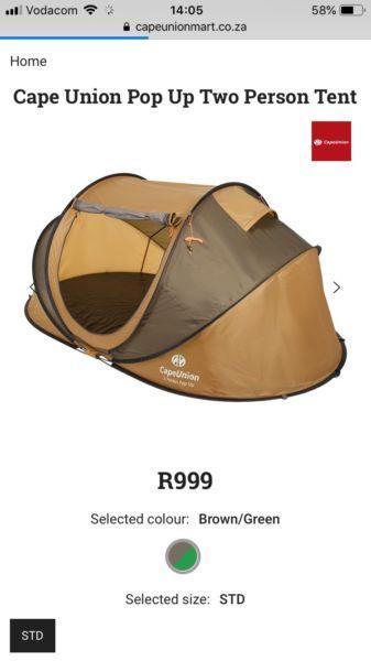 2 man pop up tent