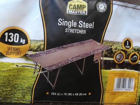 Campmaster Single Camping Stretcher - collapsible with carry bag