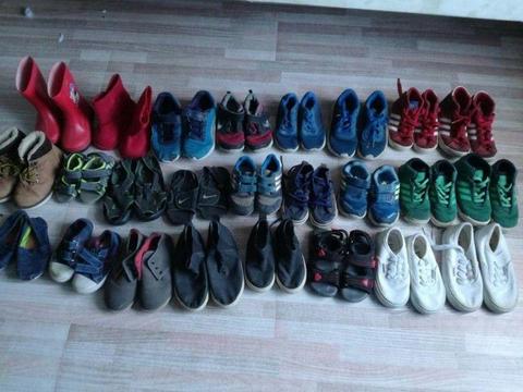 26 pairs of kiddies shoes mostly branded