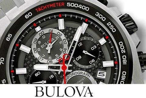 (Retail R13999) BRAND NEW: Bulova Mens 98B270 Precisionist UHF Chronograph Black Dial Sport Watch