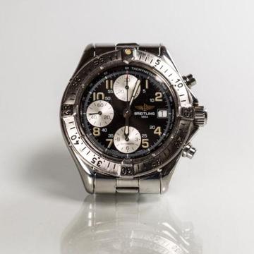 Breitling Colt Automatic black face with steel bracelet