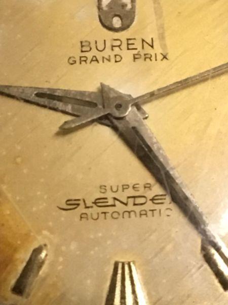 Buren Grand Prix Super Slender Automatic Wristwatch