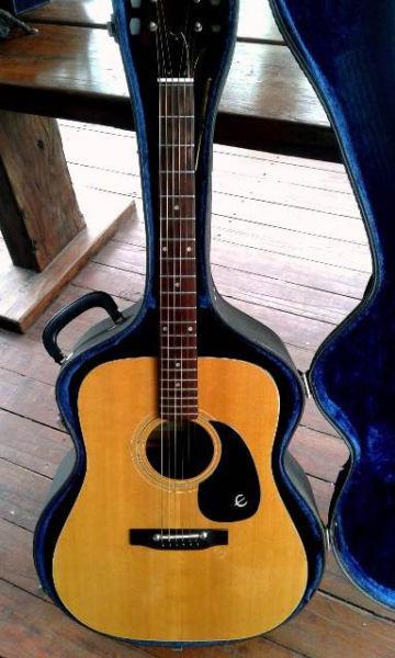 Epiphone accoustic guitar and case for sale