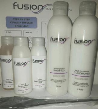 FUSION Brazilian 100ml DIY Kit R550+ 250ml Sulfate Free Shampoo and Conditioner