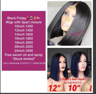 Black Friday special on Brazilian,Peruvian and Malaysian hair,wigs and closure
