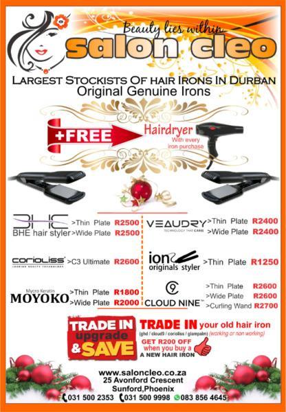 Corioliss, BHE, Cloud9, VEAUDRY Hair Iron Stockists SALON CLEO