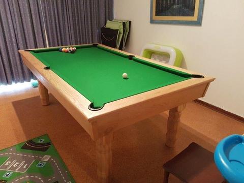 Pool table with cues and balls - St Francis Bay