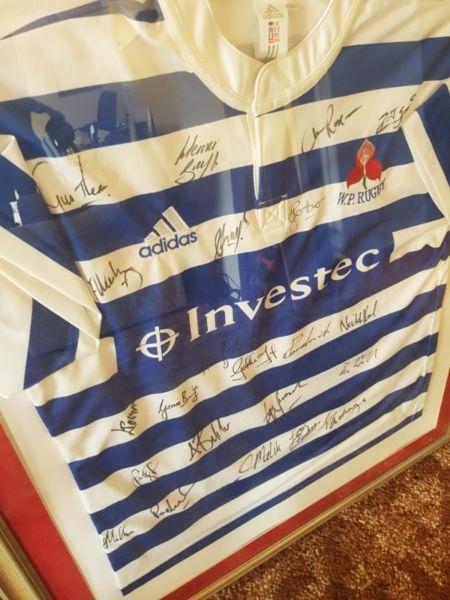 WESTERN PROVINVE RUGBY JERSEY SIGNED