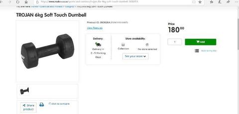 dumbbell 6kg for sell