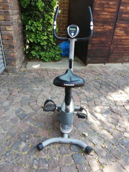 Fitness Exercise bicycle, Trojan Response 110 model with onboard computer monitor. Exc condition
