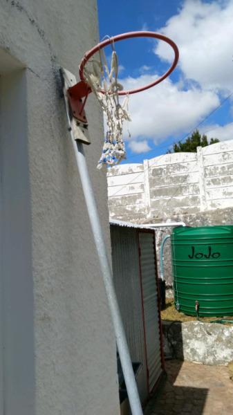 Netball ring and pole