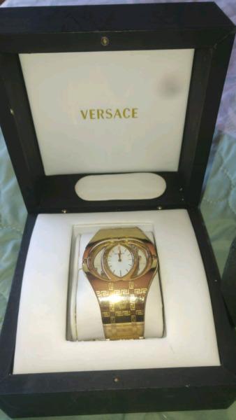 Genuine Versace Gold watch with Diamond