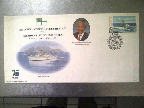 President Nelson Mandela SA Navy 75 First day Cover