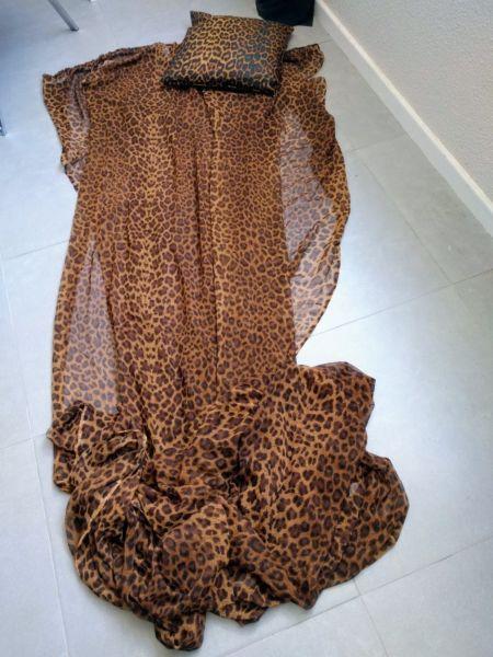 1990's Vintage Leopard Print Voile - Hollywood Regency