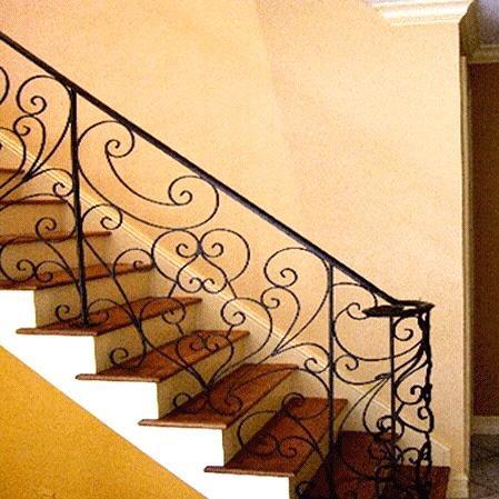 Vintage wrought iron handrails
