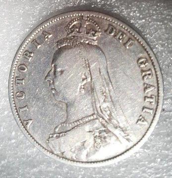 1888 QUEEN VICTORIA JUBILEE HEAD SILVER HALF CROWN - Pay with your Debit / Credit Card