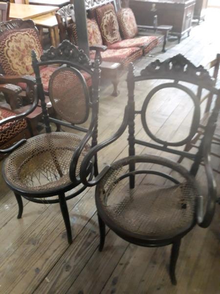 Unusual set of bentwood chairs