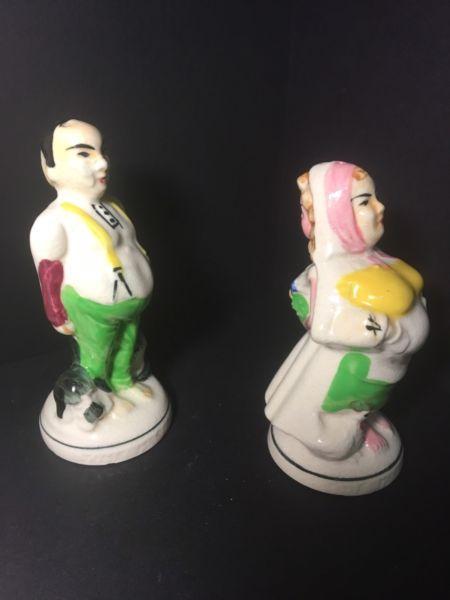 Vintage Salt & Pepper shakers - before / after Marriage