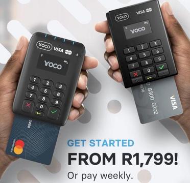 Accept card payments with a YOCO card machine