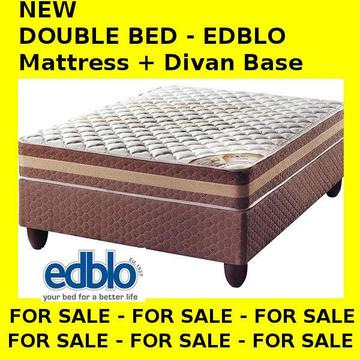 NEW DOUBLE BED - EDBLO DOUBLE MATTRESS - DOUBLE DIVAN BASE - KING WILLIAMS TOWN BHISHO Zwelitsha