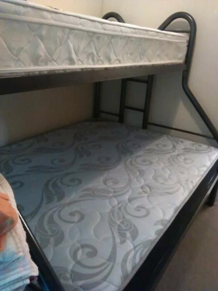 Steel Bunkbed - double and single bed