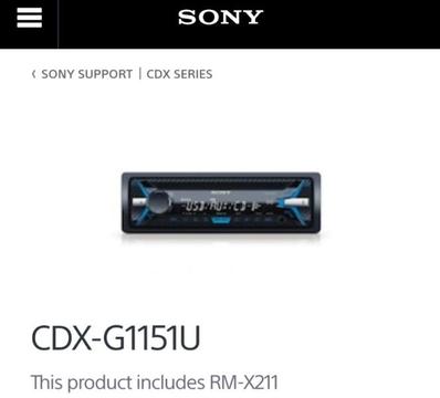 Sony CDX-G1150U In-Dash MP3 player