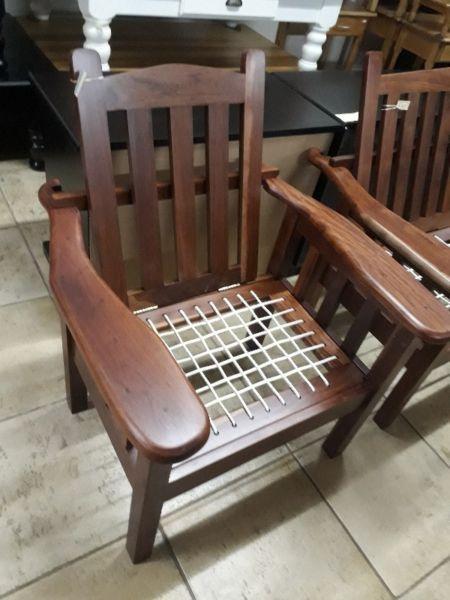 Cotswold Cottage - Rhodesian teak Morris chairs - single seater with 2 double seaters