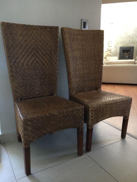 Wicker - rattan chairs x2