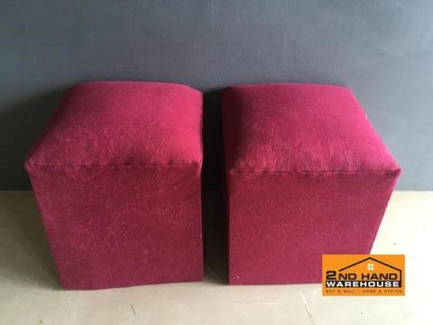 Red ottomans