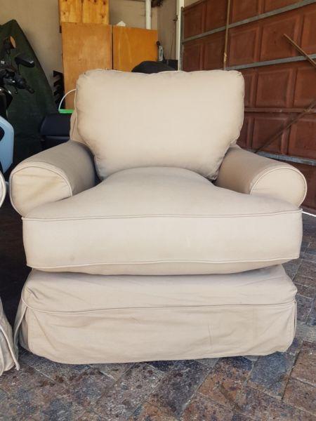 2 diff sand brown Coricraft Santorini Single Slip Cover seater couches R2950 each