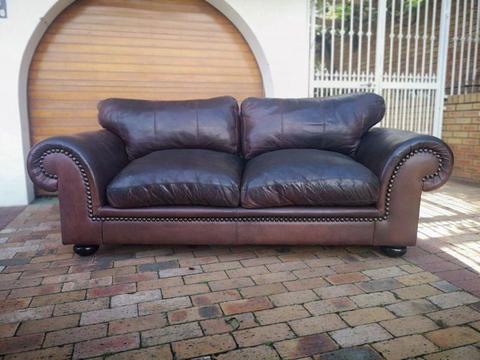 Beautiful Natural Tan color 3 Seater Coricraft Afrique Leather Couch 2.3 mtrs - Bobby 0764669788