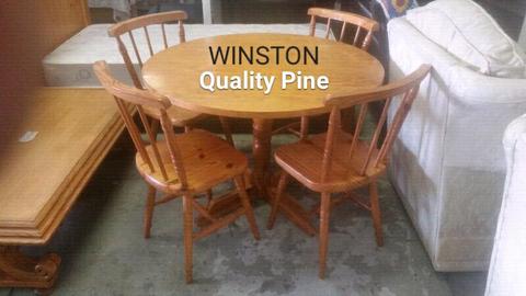✔ WINSTON 5 Piece Dinette in Solid Pine