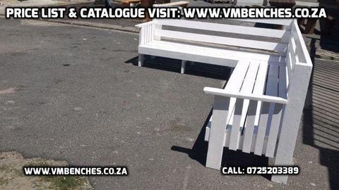 INDOOR and OUTDOOR --- WOODEN FURNITURE, FULL PRICE LIST --- CATALOGUE VISIT--- WWW.VMBENCHES.CO.ZA