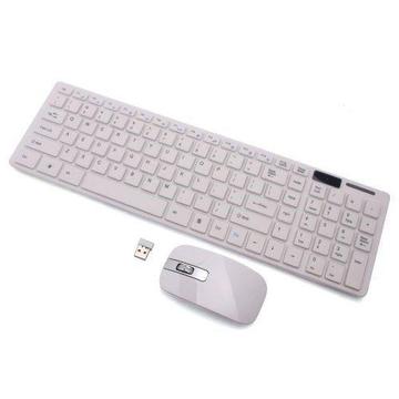 New! White 2.4G Optical Wireless Keyboard with Wireless Mouse