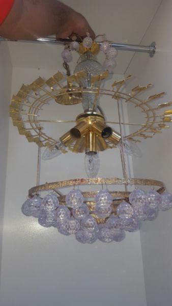 Lampshade and chandelier for sale
