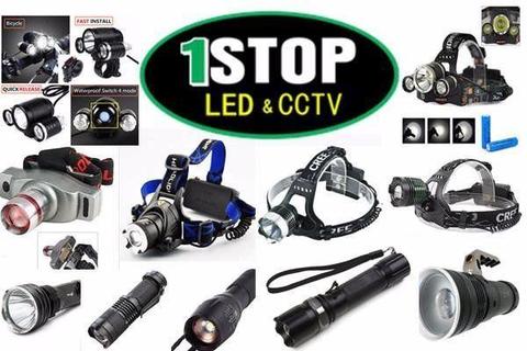 LED Tourch , Headlamp Zoom Led CREE 800-2800LM with Car Charger With 18650 Battery