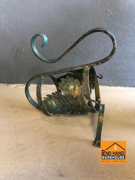 Wrought iron wine bottle holder